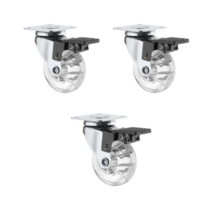 Rodízios de silicone c/ trava, para móveis pesados ou leves, garantindo mobilidade e segurança. com um modelo de 50mm, Qualidade e conforto.