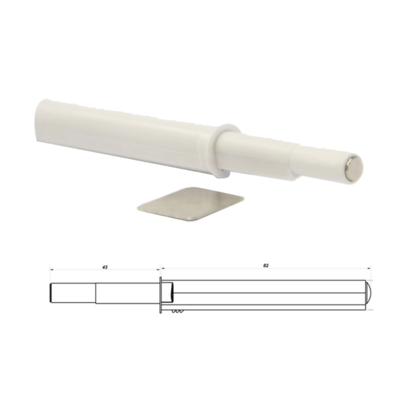 O Fecho Toque Embutido permite uma abertura das portas a base de toque (push open). evitando aberturas agressivas, além de fornecer um ótimo design.