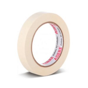 Fita de papel crepado com adesivo hot-melt borracha e resinas sintética de alta aderência, para uso geral, com medidas de 18mm x 50m.