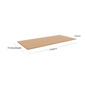 Prateleira de MDF 15 mm (80 - 1500mm)