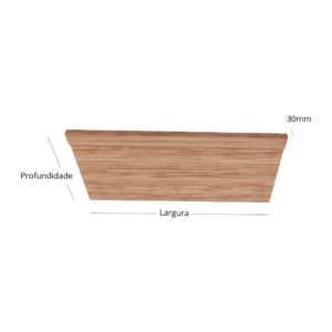 Prateleira de MDF 30 mm Engrossada frontal (1500 - 2700mm)